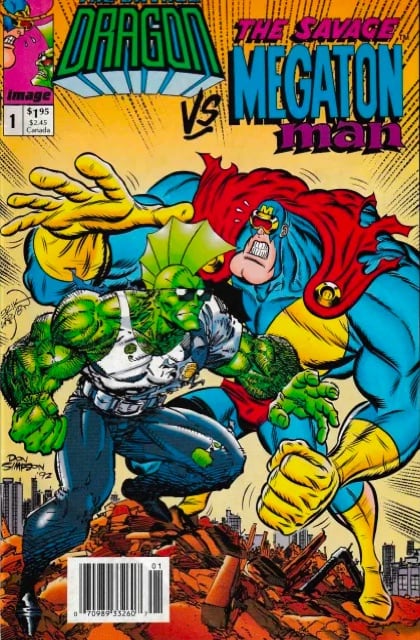 Savage Dragon vs. Savage Megaton Man comic cover art