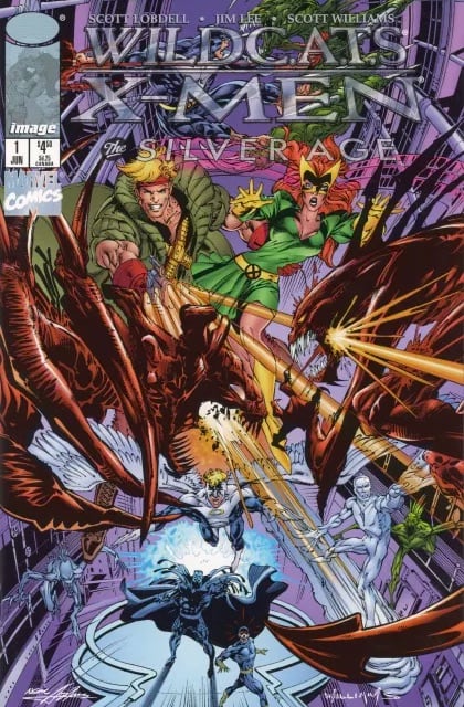 WildC.A.T.s / X-Men: The Silver Age comic cover art